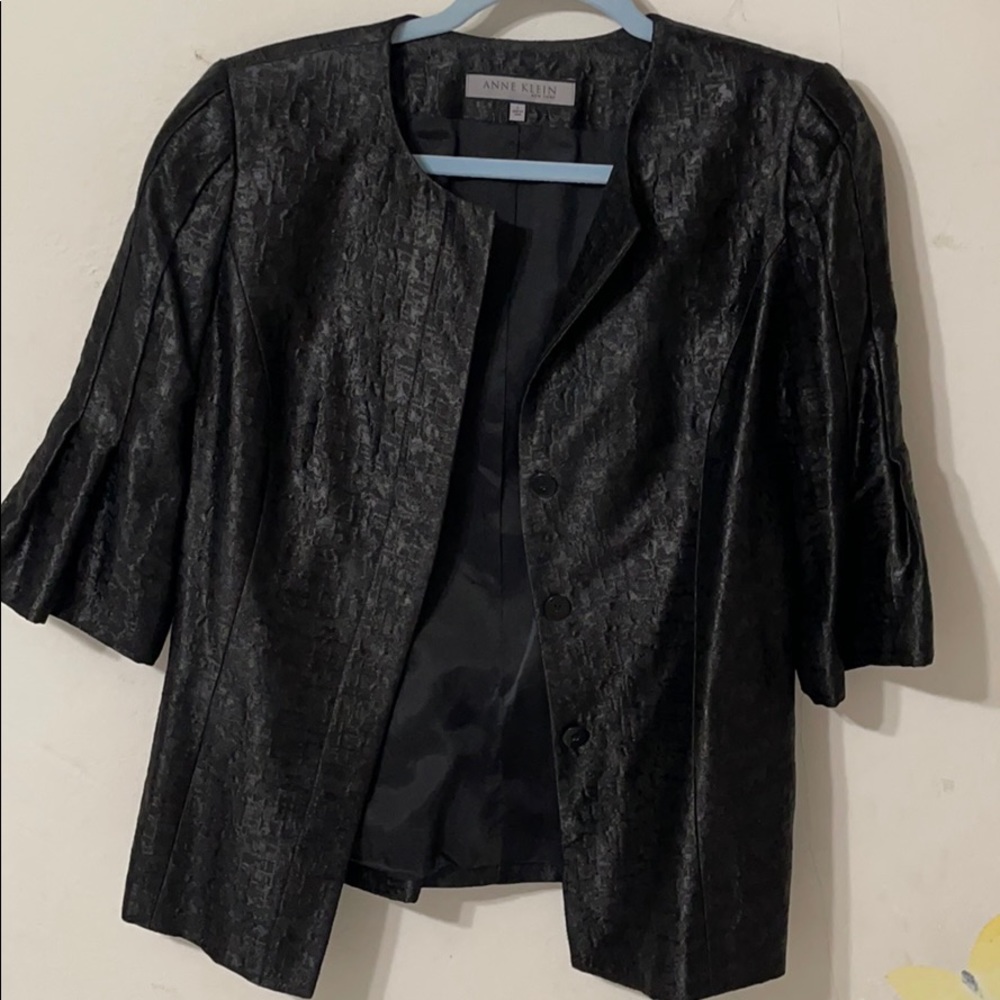 anne klein short sleeve jacket